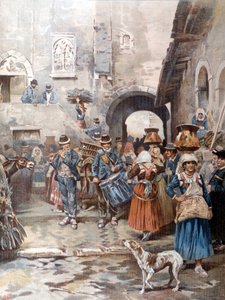 100年前のローマの片田舎のクリスマスイブ。 作： A. Coleman
