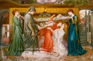 ベアトリスの死の時のダンテの夢、1900年頃（象牙に油彩） 作： A. Corsi Lalli