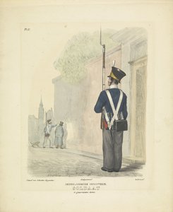 駐屯地の兵士、1820-1825 オランダ歩兵。 ガーニスの制服を着た兵士 (オブジェクトのタイトル) オランダ王国の軍服。 ウィレム・ヴァン・バイランド閣下に捧げる (オブジェクトのシリーズタイトル)