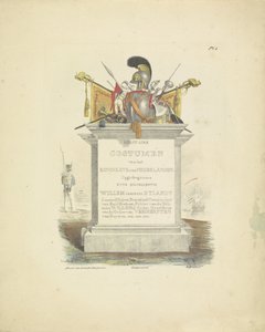 オランダ王国の一連のユニフォームのタイトルプリント、1820-1825 オランダ王国の軍服。 ウィレム・ヴァン・バイランド閣下に捧げる (オブジェクトのシリーズタイトル) 作： A. Courtois