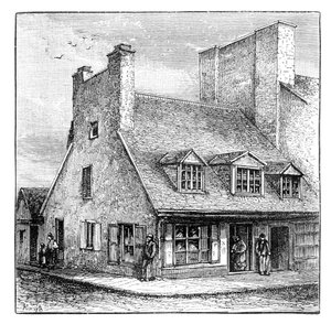 古いフランスの家、ケベック、カナダ、1900 作： A. Forsyth