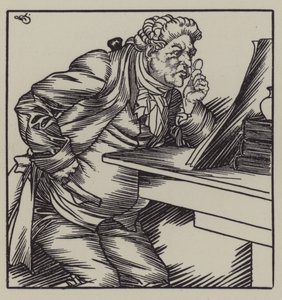 チャールズ・ラムの「The Essays of Elia」のイラスト（リトグラフ版 作： A. Garth Jones