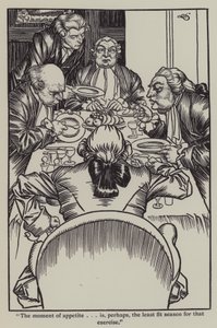 チャールズ・ラムの「The Essays of Elia」のイラスト（リトグラフ版