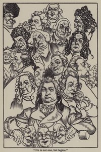 チャールズ・ラムの「The Essays of Elia」のイラスト（リトグラフ 作： A. Garth Jones