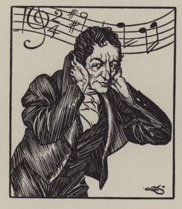 チャールズ・ラムの「The Essays of Elia」のイラスト（リトグラフ版 作： A. Garth Jones