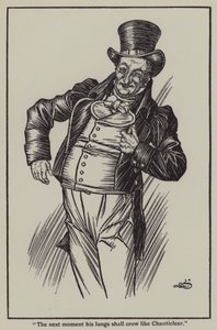 チャールズ・ラムの「The Essays of Elia」のイラスト（リトグラフ版 作： A. Garth Jones