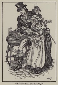 チャールズ・ラムの「The Essays of Elia」のイラスト（リトグラフ版