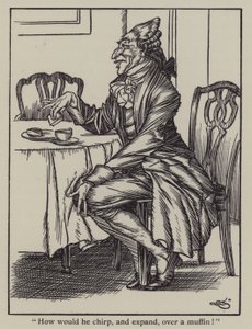 チャールズ・ラムの「The Essays of Elia」のイラスト（リトグラフ版 作： A. Garth Jones