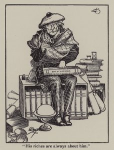 チャールズ・ラムの「The Essays of Elia」のイラスト（リトグラフ版 作： A. Garth Jones