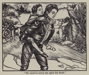 チャールズ・ラムの「The Essays of Elia」のイラスト（リトグラフ版 作： A. Garth Jones