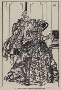 チャールズ・ラムの「The Essays of Elia」のイラスト（リトグラフ版 作： A. Garth Jones