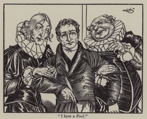 チャールズ・ラムの「The Essays of Elia」のイラスト（リトグラフ版 作： A.ガース・ジョーンズ