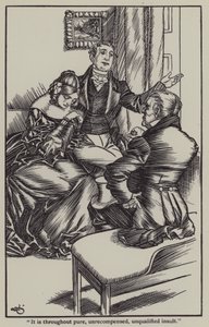 チャールズ・ラムの「The Essays of Elia」のイラスト（リトグラフ版 作： A. Garth Jones