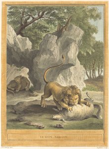 Le lion (ライオン) 作： A. J. de Fehrt after Jean Baptiste Oudry