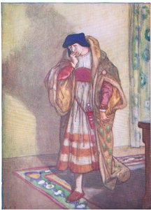 アンジェロはその夜、不当に断罪した囚人よりもはるかに多くの苦しみを味わった（『測定のための施策』）」（『シェイクスピア物語』より、Ward Lock & Co Ltd.刊）。 作： A. Jackson