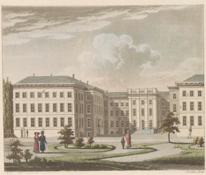 ハーグのノールデインデ宮殿、1810-1825 Le Palais Royal à La Haye, vu du jardin / 庭の側面から見たハーグの王宮 (オブジェクトのタイトル) 作： A. Lutz