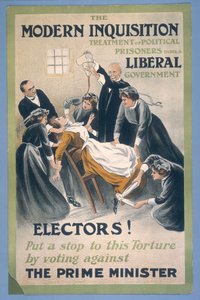 1910年、強制給餌される女性参政権の囚人 作： 愛国者