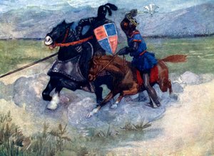 ブルースは空中で戦斧を持ち上げた...、1314、1905 作： A. S. Forrest