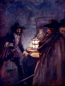 1605、1905年、剣を抜いた船尾の男が彼に近づきました。 作： A. S. Forrest