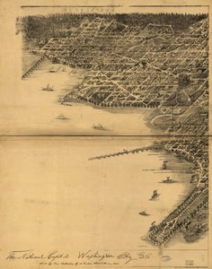 国の首都、ワシントン D.C. 作： A. Sachse and Co.