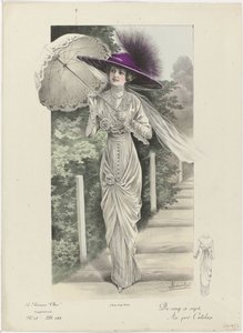 シックな女性、補足、ca。 1912, No. 18, Pl. 184: 5から7まで (...)