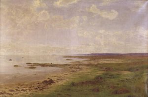 ユトランドの東海岸の一部。 静かな夏の日 作： A. Thorenfeld