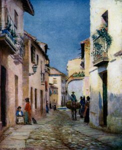 コルドバ、街の風景（カラーリトグラフ 作： A. Trevor Haddon