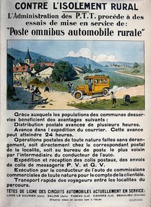 フランス郵便局のオムニバスの宣伝ポスター 作： A. Verecque