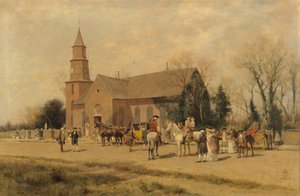旧ブルートン教会、バージニア州ウィリアムズバーグ、ダンモア卿の時代、1893 年。 作： A. Wordsworth Thompson