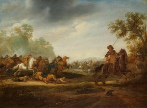 騎兵の小競り合い 作： A. van Hoef (attributed to)
