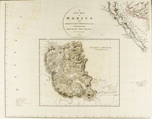 メキシコと隣接州の新しい地図 作： Aaron Arrowsmith