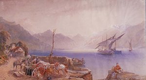 イタリアの湖畔で 作： Aaron Edwin Penley