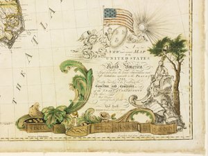 アメリカ初の全国地図、1784 作： Abel Buell