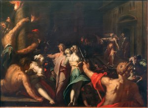 JudithはHolofernesの頭を見せる 作： Abraham Bloemaert