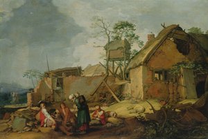 農場のある風景、1629 作： Abraham Bloemaert