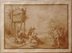 ラトナとリュシアの農民たち 作： Abraham Bloemaert