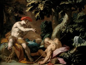 水銀、アーガス、イオ、1592年頃 作： Abraham Bloemaert