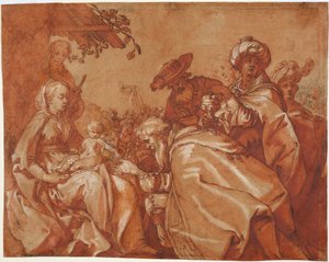賢者の礼拝、1624 作： Abraham Bloemaert