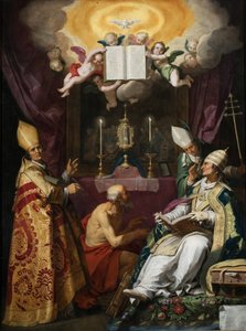 ラテン教会の四人の父 作： Abraham Bloemaert