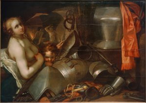 火山の鍛冶屋でヴィーナスとキューピッド 作： Abraham Bloemaert