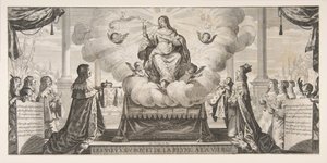 1639 年の年鑑: ルイ 13 世とオーストリアのアンは、王国と王子を untrusting..., 1639. 作： Abraham Bosse