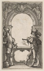 Les GardesFrançaisesの前絵、1632年。 作： Abraham Bosse