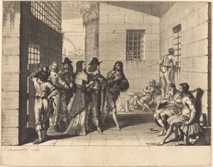 刑務所を訪問するジェントリー 作： Abraham Bosse