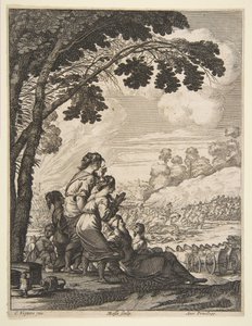 デマレ・ド・サン・ソランによるラリアヌのイラスト、乗馬の対決のパラメデ...、1639年。 作： Abraham Bosse