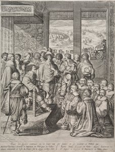 治安判事の代理を受けるルイ13世 作： Abraham Bosse