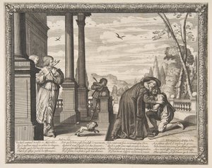 放蕩息子の戻り、およそ。 1636年。 作： Abraham Bosse