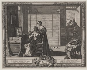 Sight（La Veue）、c.1635-38（彫刻とエッチング） 作： Abraham Bosse