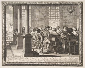 放蕩息子の帰還のための宴会1636年。 作： Abraham Bosse