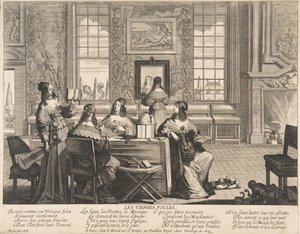 愚かな処女の会話、ca。 1635年。 作： Abraham Bosse