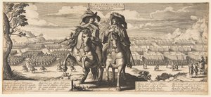 フランス軍: ルイ 13 世とガストン ドルレアン 1630年。 作： Abraham Bosse